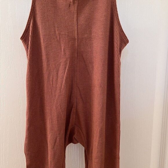 Angel Dear Pecan Brown Waffle Knit Thermal Overalls Boys Size 18-24 Months NWT - Picture 12 of 13